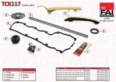 FAI AUTOPARTS tck117 -  Комплект цепи привода распредвала